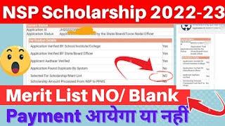 NSP Scholarship Merit list Blank & NO 2023 | NSP Scholarship Paisa Milega या नहीं 2023️| NSP Update