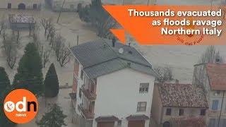 Thousands evacuated as floods ravage Northern Italy