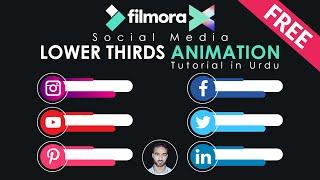 Filmora X Best Social Lower Third Tutorial | Social Media Lower Thirds Animation