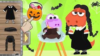 Aprende con Eddie  Disfraz Halloween de Merlina y tío Lucas