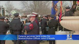 Boston Police Officer John O’Keefe Remembered At Funeral In Braintree