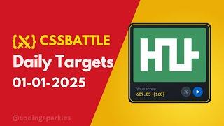 CSS Battle Daily Targets Solution | January 1, 2025 | #html #css #cssbattle