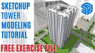 Model an Apartment Building in Sketchup (sketchup tutorial)