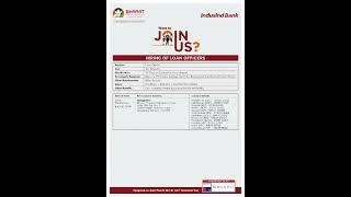 IndusInd Bank Job Vacancy 2024 | Bharat Finance Job Requirement