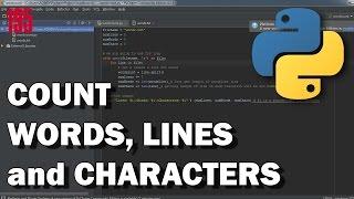 PYTHON Count lines, words and characters in text file