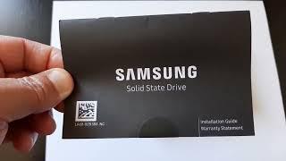 Samsung SSD 1Tera-byte Hard Drive Unboxing