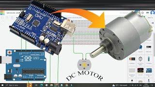 TINKERCAD ARDUINO SIMPLE DC MOTOR CONTROL