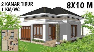 Komplit! Rumah 8x10 Meter Ada Garasinya