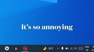 How to get rid of this annoying wether icon from task bar windows 10