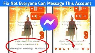 How to Fix Not Everyone Can Message This Account On Facebook Messenger Problem Solve