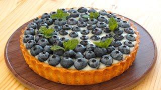 Blueberry and olive oil tart with a unique flavor, quick and easy recipe!