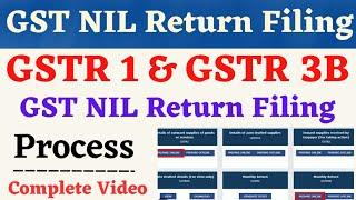 GST Nil Return file Online | GSTR1 and GSTR3B Nil Return Filing | GST Nil Return Filing Process