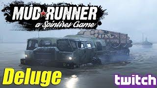 Spintires: Mudrunner - Deluge Map in Hardcore Multiplayer!