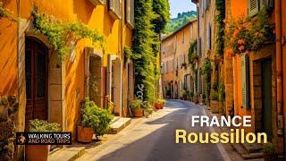 Roussillon France  Beautiful French Village Tour  Most Charming Villages in France  4k video