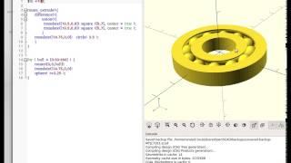 OpenSCAD - Model a Bearing in less than ten minutes.