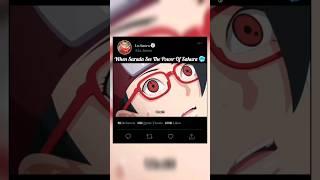 When Sarada See The Power of Sakura #naruto #shorts #sakura #sarada