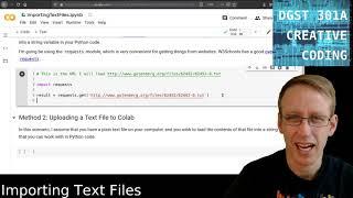 Working with Text Files in Colab Notebooks