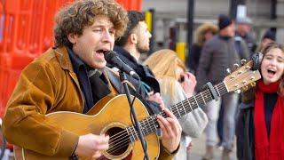 Coldplay "Yellow' by Andrew Duncan at Trafalgar Square, London January 2024