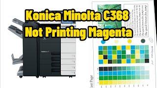 Vlog#32 Konica Minolta Bizhub C368 Not Printing Magenta.