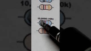 10k Ohm Blue Resistor Color Code #electronics #short #shorts