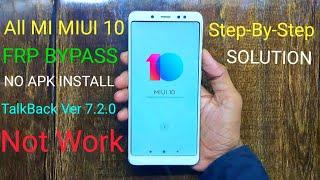 Mi Redmi Note 5 Pro FRP Bypass 8.1 Oreo | MIUI 10 | TalkBack Failed Solution 7.2.0