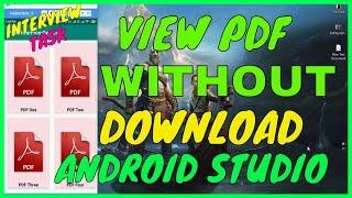 How to display a PDF without downloading in Android Studio | Android Studio Tutorial 2020