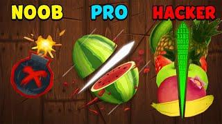 NOOB vs PRO vs HACKER - Fruit Ninja