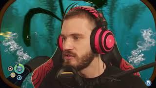 Pewdiepie gets scared by fish in subnautica
