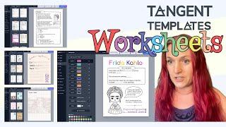 Worksheets in Tangent Templates! Rainbow text, Sketch effect for KDP, Teachers Pay Teachers and more