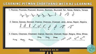 Exercise No.55 (Circle / Loops to Final Words) - Pitman Shorthand Dictation - KZ Learning #shorthand