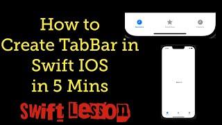 TabBar Example Swift IOS in 5 Minutes | Bottom Tabbar Navigation in Swift IOS
