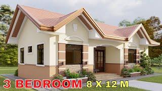 Beautiful 3 Bedroom House Design Idea with Floor Plan