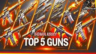 INDIAN ARMY TOP 5 GUNS ||  Ultimate Firepower Revealed! ️| army motivation official