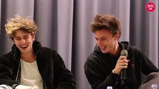 Skam France: Axel Auriant and Maxence Danet-Fauvel during a panel