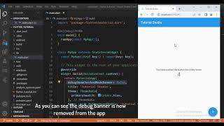 How can I remove the debug banner in Flutter ? Tutorial Studio