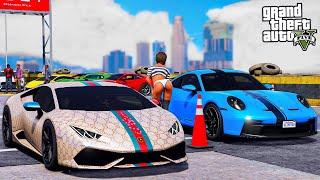 РЕАЛЬНАЯ ЖИЗНЬ В GTA 5 - ЛАМБА ГУЧЧИ ПРОТИВ ПОРША 911! ВЫИГРАЛ 50.000$ В УЛИЧНЫХ ГОНКАХ! ВОТЕР