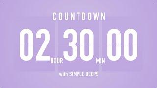 2.5 Hours Countdown Flip Clock Timer / Simple Beeps 🫐 