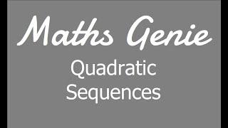 Quadratic Sequences