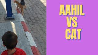 Aahil vs Cat || Aahil Playing With Cat #shorts #shortvideo