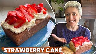 One bowl STRAWBERRY CAKE that you will make again and again!