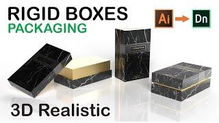 3D Realistic Module via Adobe Dimension | Rigid Packaging Boxes Hard Boxes Manual - Demo