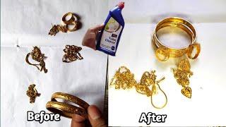 How to clean gold jewellery at home || gold polish at home remedy