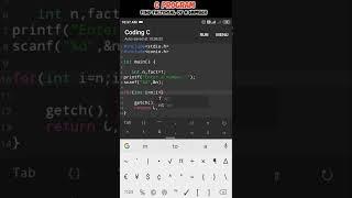 Factorial Of A Number In C || C Programming #shorts #basiccode #cprogramming