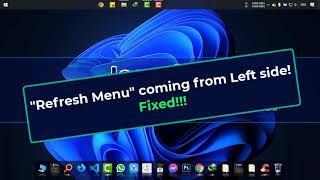 Fix Click Context Menu Open in Left Side - Refresh Menu Appearing Direction