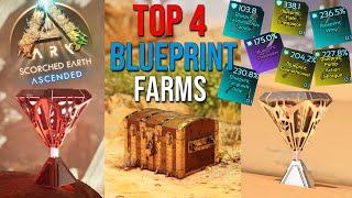 TOP 4 BEST Blueprint & LOOT Farms | SCORCHED EARTH | ARK: Survival Ascended