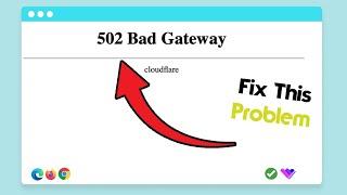 Fix Error 502 Gateway Website Issue || हिंदी में ||