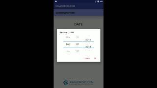 Android | Spinner Date picker