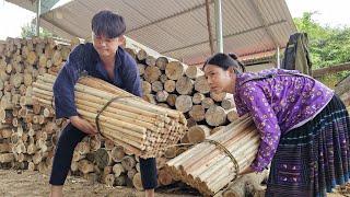 17 year old Mai builds a new life with the village boys - upgrading the farm, Building