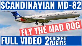SCANDINAVIAN AIRLINES MD82 | 2 FULL FLIGHTS | ARN-OSD-ARN | COCKPIT VIDEO | FLIGHTDECK ACTION