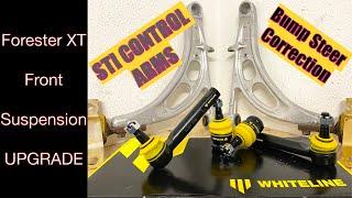 Installing STI Control Arms AND Whiteline Bump Steer Correction Kit On 2004 Forester XT